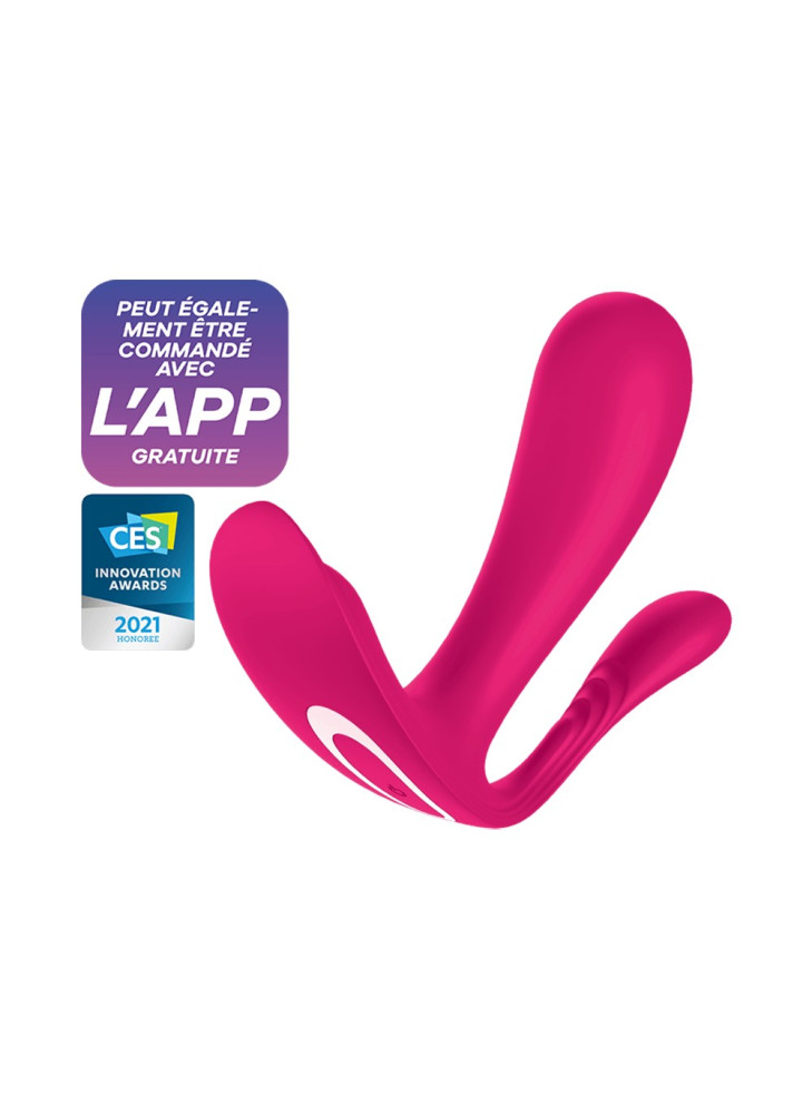 3 en 1 Vibromasseurs et stimulateur clitoridien rose connecté Top Secret + Satisfyer - CC597755